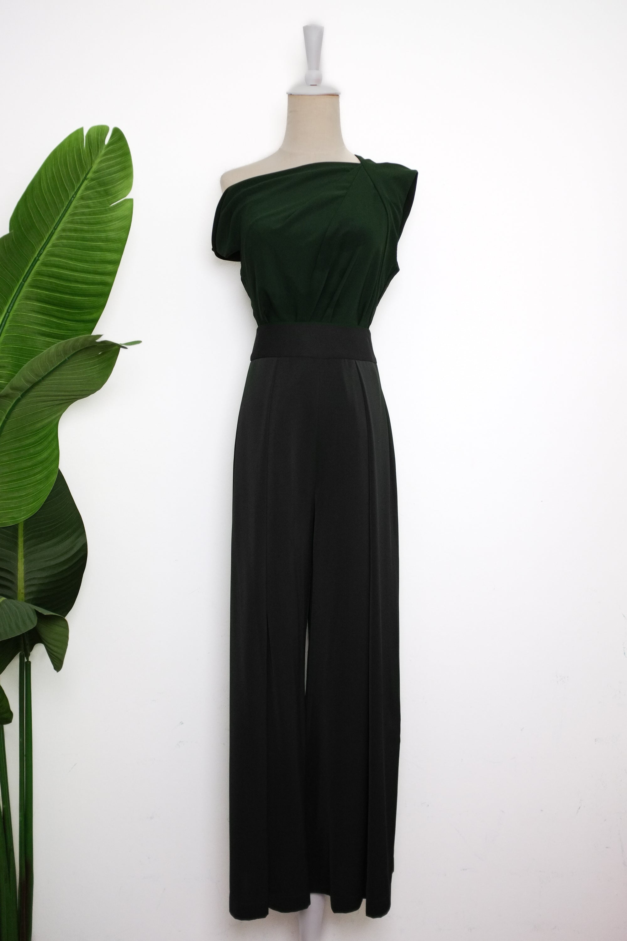 Palazzo Flare Pants - Forest Green / Fuchsia / Black ( Pre-order )