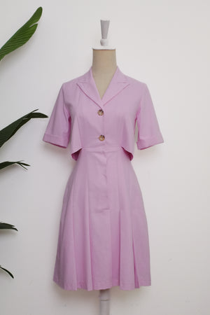 Emery Blazer Dress - Mint / Light Lilac / Purple