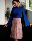 Dance Away Cape Top - Red/ Forest Green/ Cobalt / Black (Pre-order)