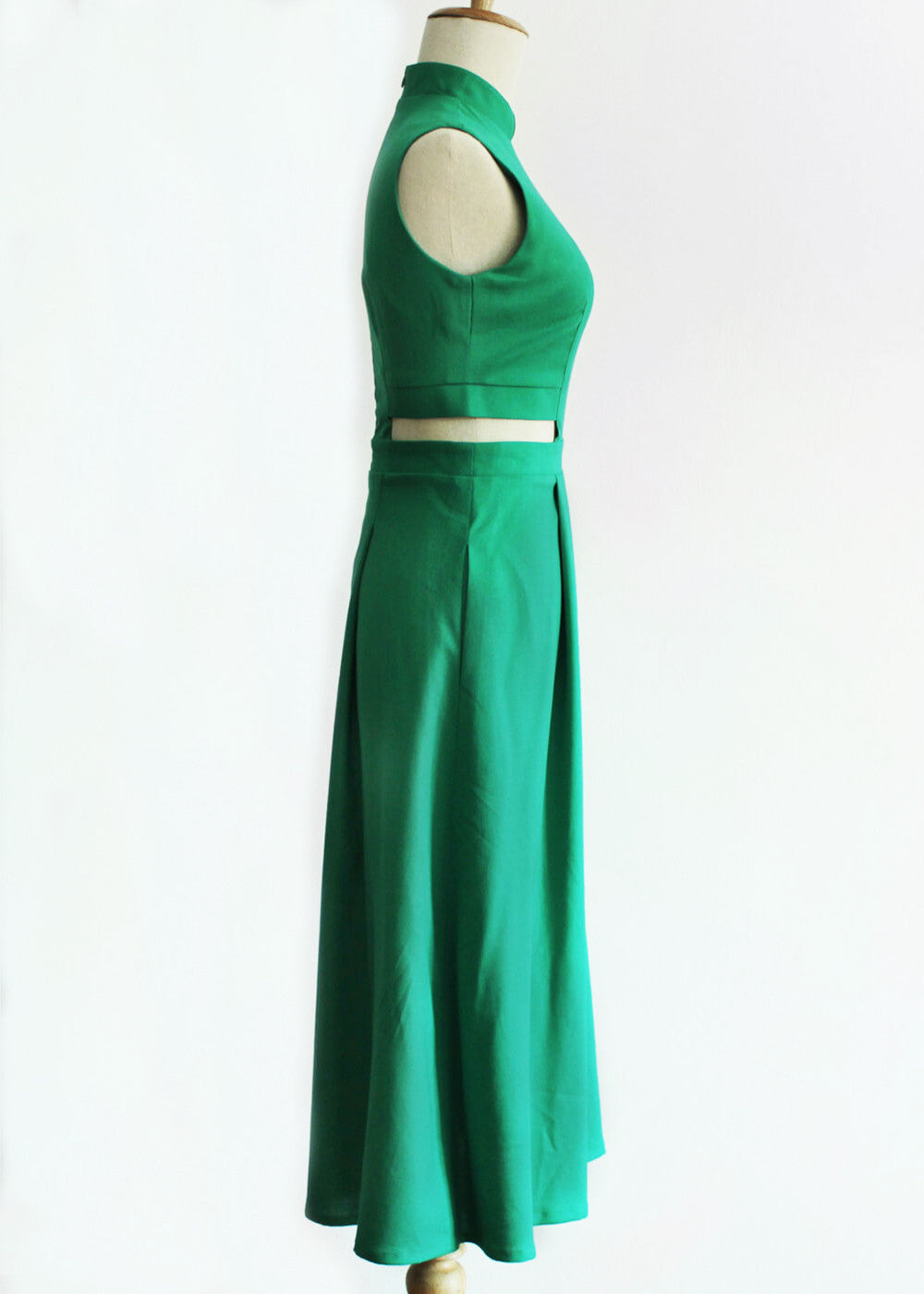 Signature Cut-Out Cheongsam - Emerald (Pre-order)