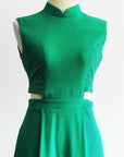 Signature Cut-Out Cheongsam - Emerald (Pre-order)