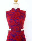 Signature Lace Cut-Out Cheongsam - Red ( Pre-order )