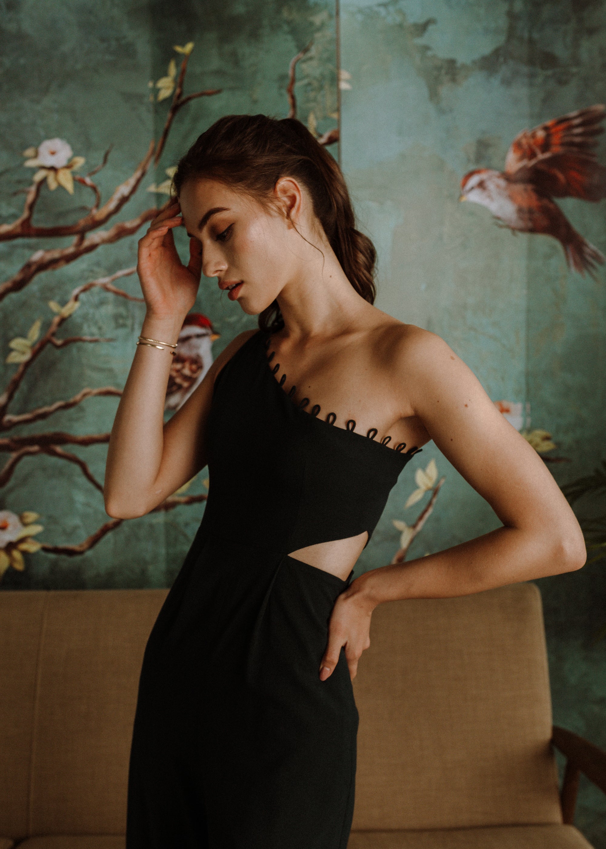 Raven Convertible Jumpsuit - Fuchsia / Black / Forest Green (Pre-order)