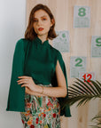 Dance Away Cape Top - Red/ Forest Green/ Cobalt / Black (Pre-order)