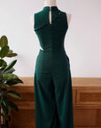 Raven Convertible Jumpsuit - Fuchsia / Black / Forest Green (Pre-order)