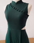 Raven Convertible Jumpsuit - Fuchsia / Black / Forest Green (Pre-order)