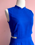 Signature Cut-Out Cheongsam - Cobalt (Pre-order)