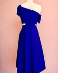 Tess Off Shoulder Dress - Cobalt / Red / Fall Blue / Fuchsia