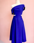 Tess Off Shoulder Dress - Cobalt / Red / Fall Blue / Fuchsia