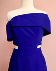 Tess Off Shoulder Dress - Cobalt / Red / Fall Blue / Fuchsia