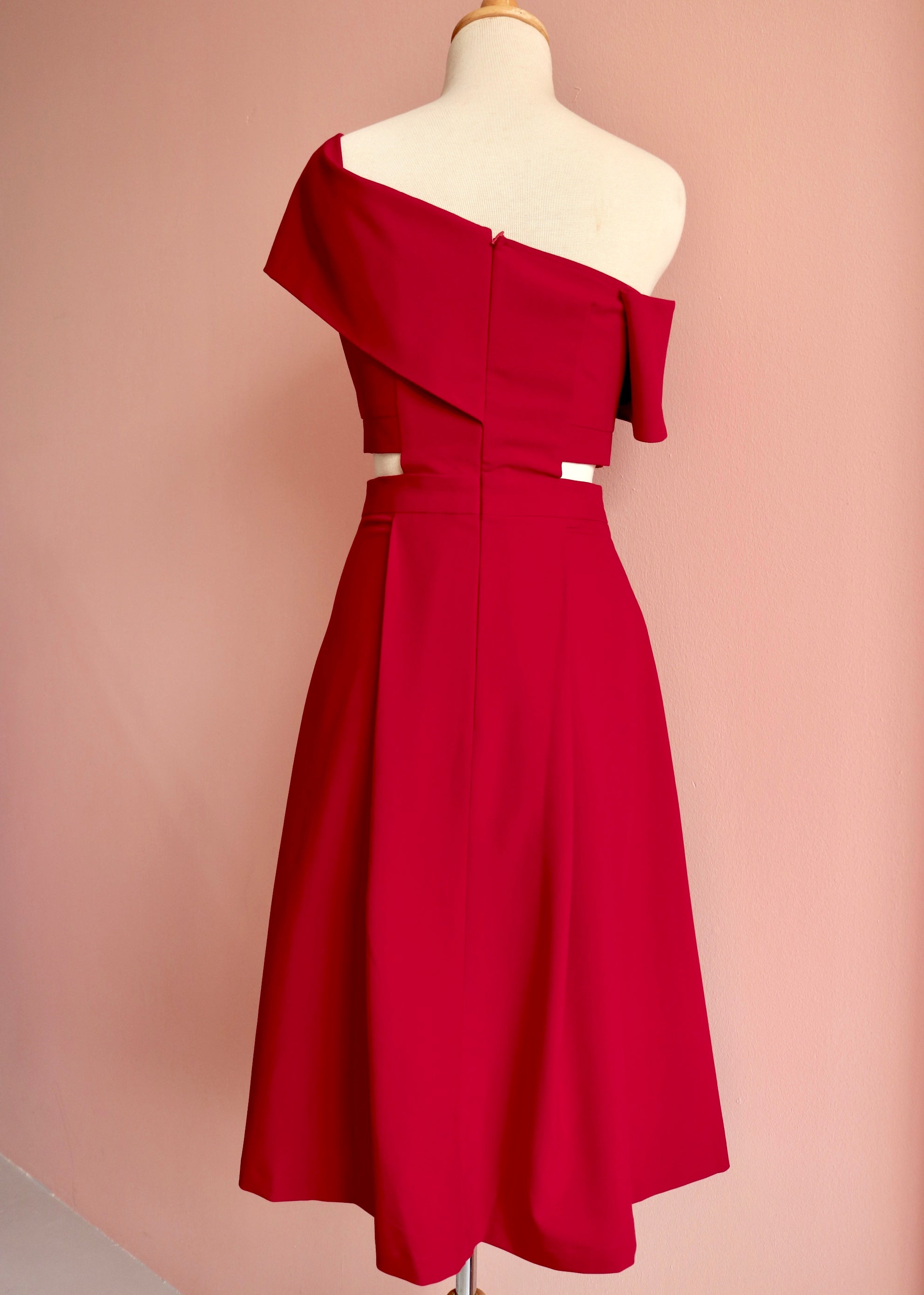 Tess Off Shoulder Dress - Cobalt / Red / Fall Blue / Fuchsia