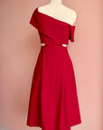 Tess Off Shoulder Dress - Cobalt / Red / Fall Blue / Fuchsia