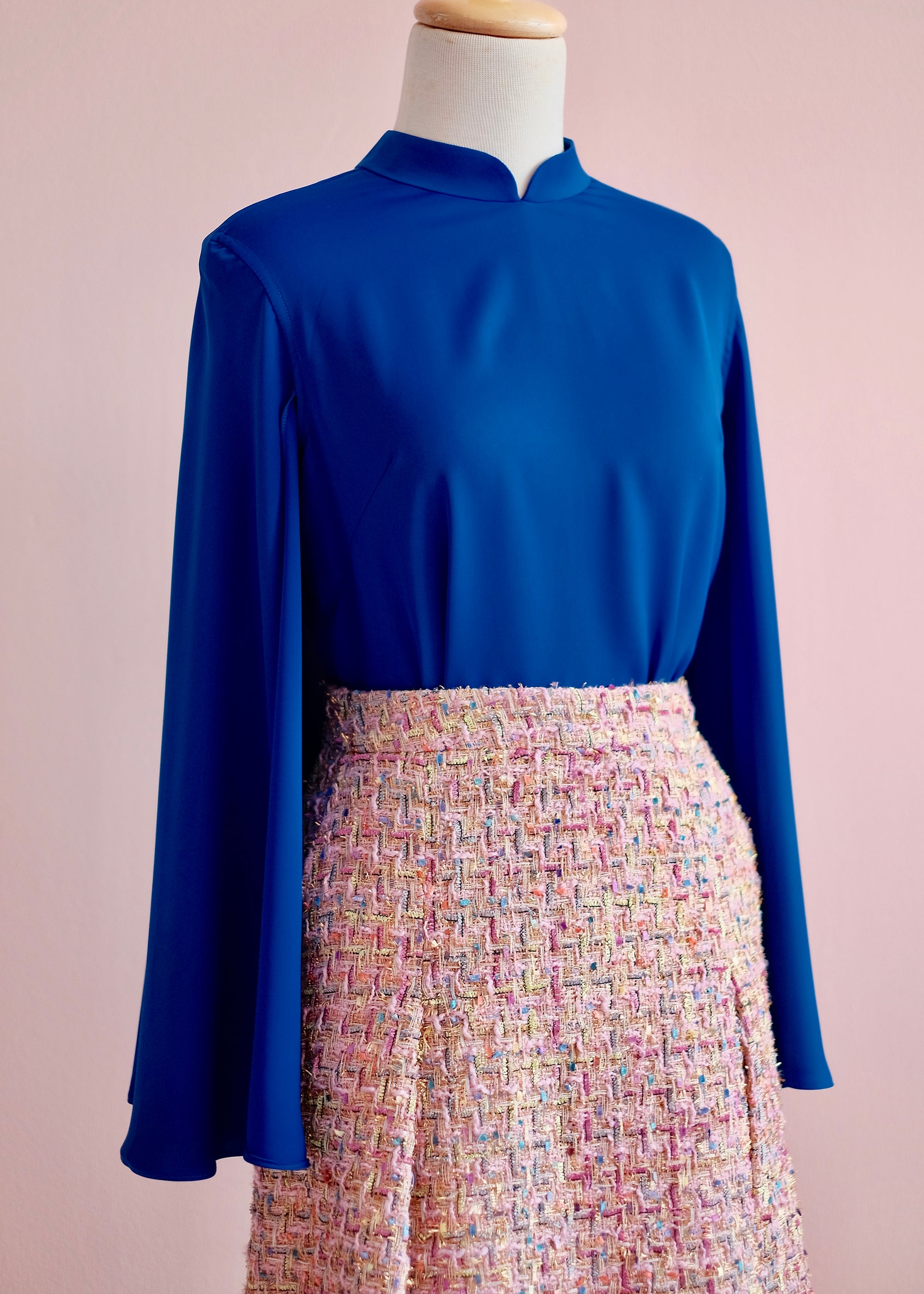 Dance Away Cape Top - Red/ Forest Green/ Cobalt / Black (Pre-order)