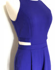 Jem Racer Cut-Out Midi Jumpsuit - Black / Cobalt (Pre-order)