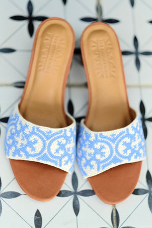 Periwinkle Nonya Heeled Sandal