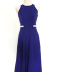 Jem Racer Cut-Out Midi Jumpsuit - Black / Cobalt (Pre-order)