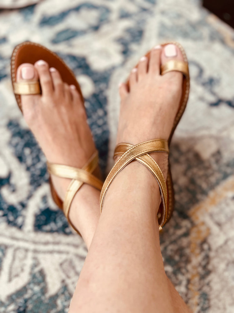 
            
                Load image into Gallery viewer, Diana Gold Sandals
            
        