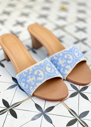 Periwinkle Nonya Heeled Sandal